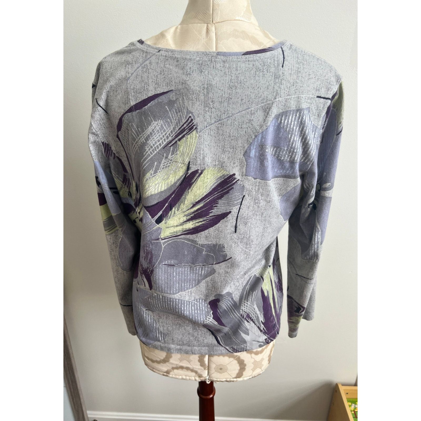 Chicos Chico's Women’s Long Sleeve Cotton Blend Blouse SZ 2 (US L) Size L / US 10 / IT 46 - 4 Thumbnail