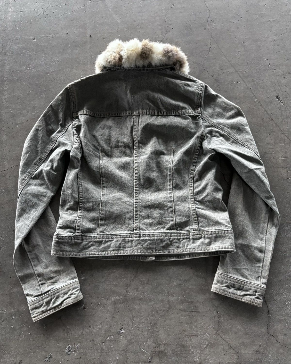 If Six Was Nine × Japanese Brand × Le Grande Bleu (L.G.B.) Comme Ca Ism Fur Croped Denim Jacket Size US M / EU 48-50 / 2 - 7 Thumbnail
