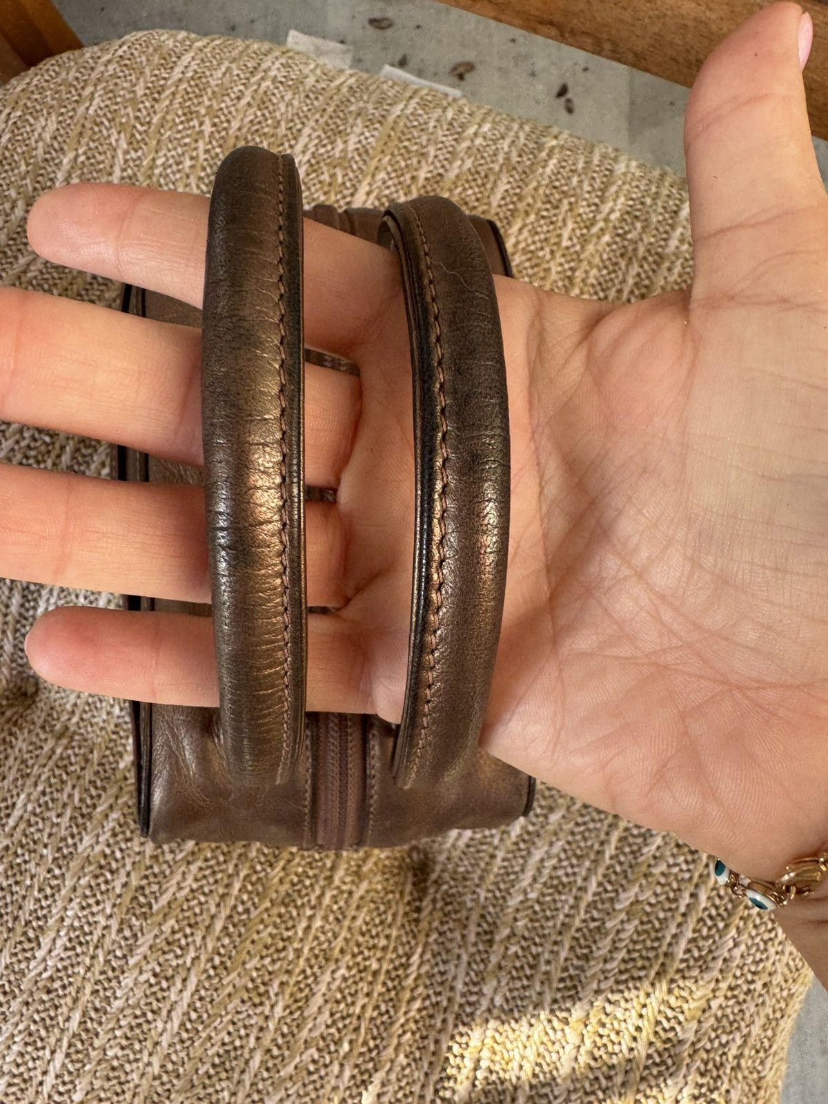 Loewe Loewe Mini Top Handle Bag – Bronze leather Size ONE SIZE - 5 Thumbnail