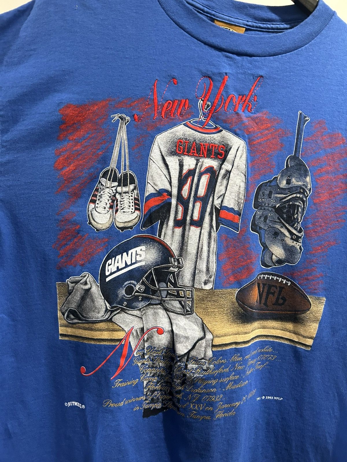 Nutmeg 90s Nutmeg Mills ‘New York Giants’ T-Shirt Made in USA Size US XL / EU 56 / 4 - 2 Thumbnail