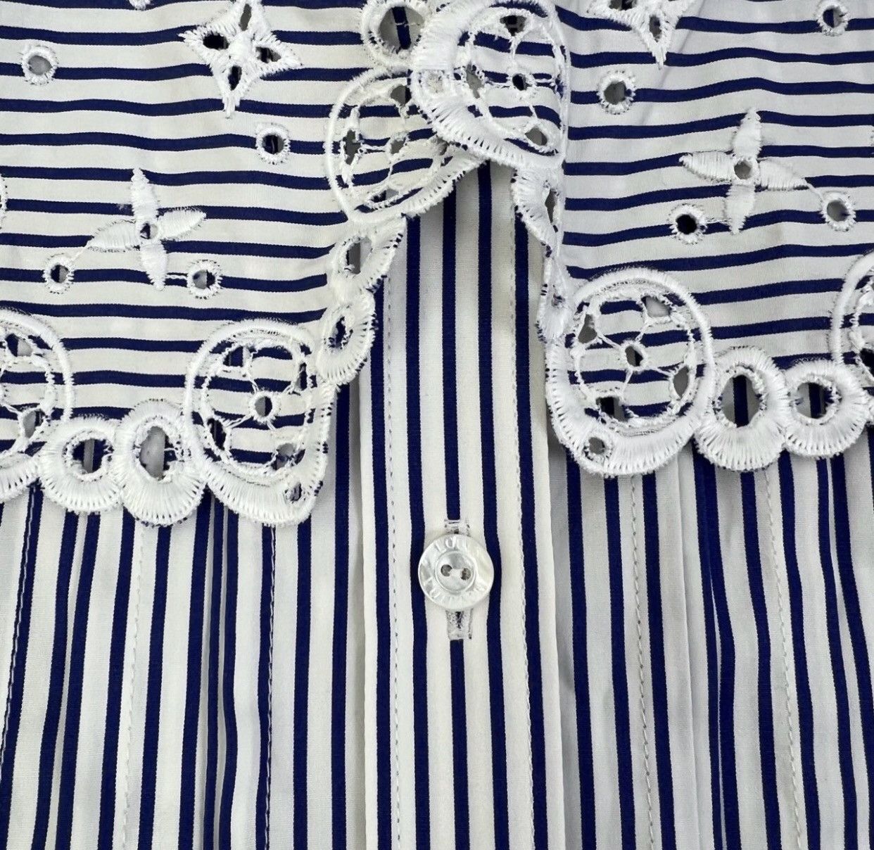 Louis Vuitton Louis Vuitton LV ruffled striped shirt2412-Nextarrow Size XXS / US 00 / IT 34 - 4 Thumbnail