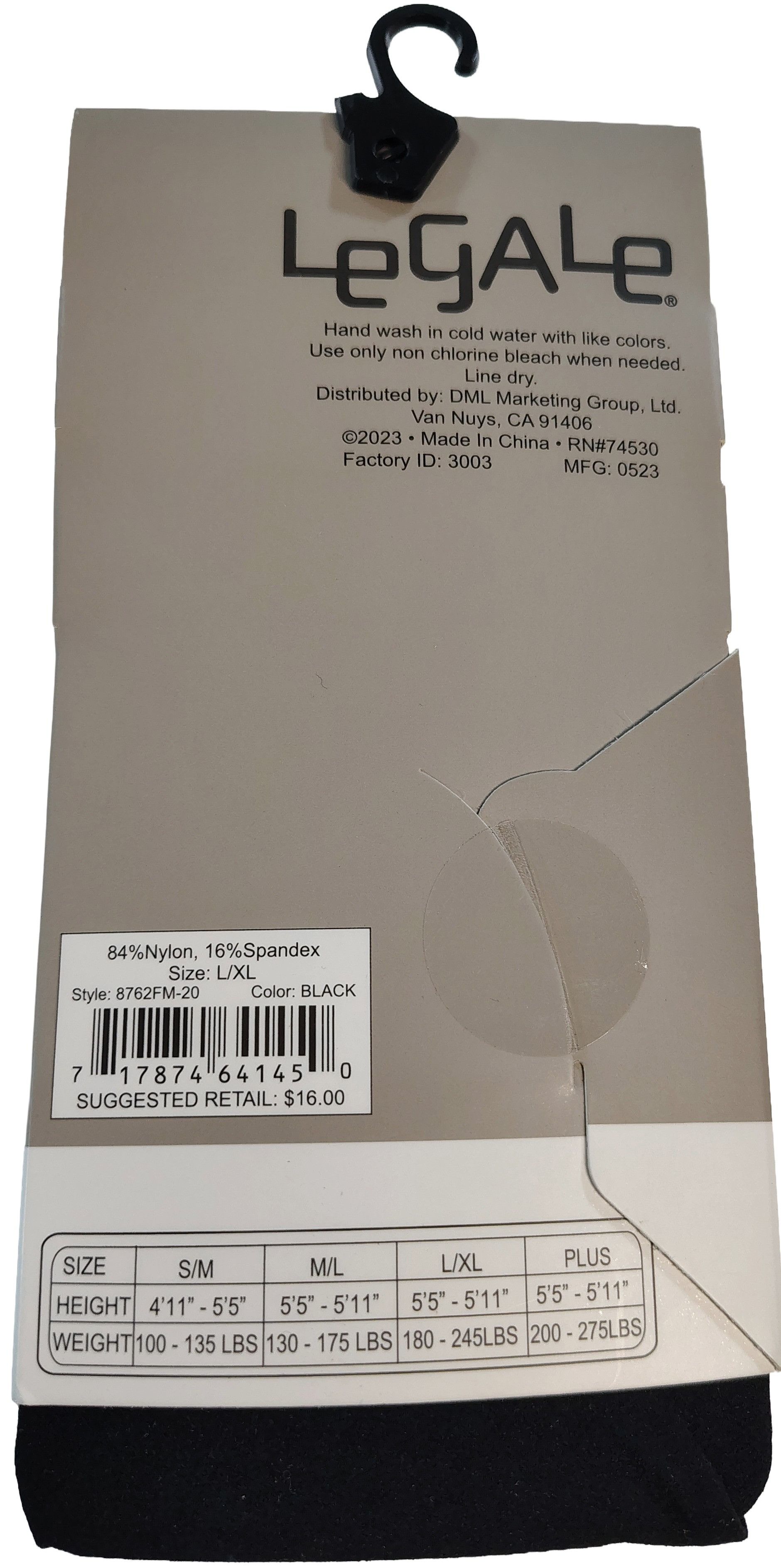 Other Women's Unopened Black L/XL Legale 2-Pack Of Tights Size ONE SIZE - 2 Thumbnail