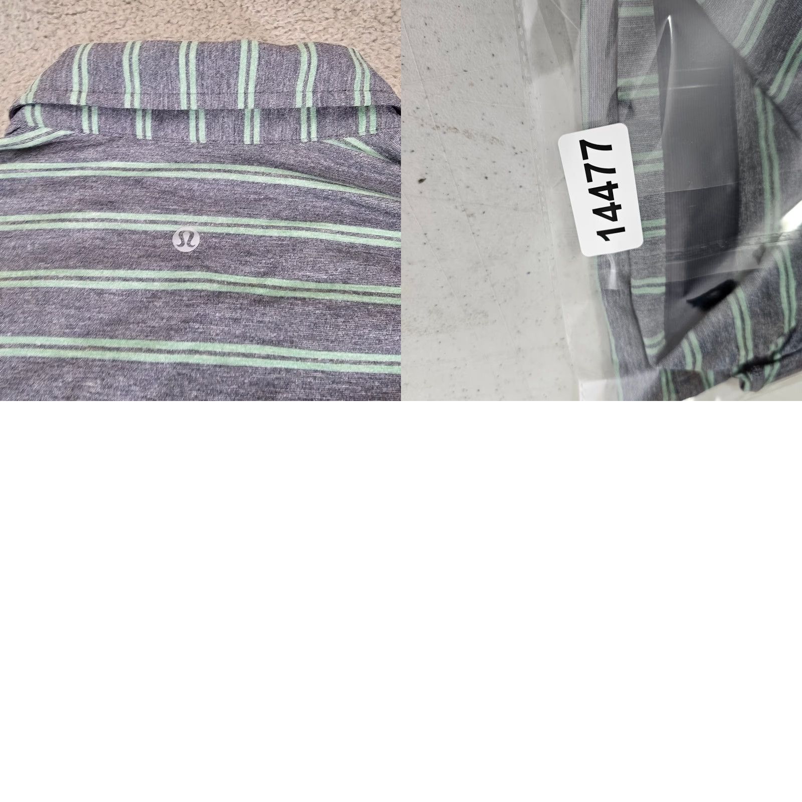 Lululemon Lululemon Polo Shirt Mens M Grey Striped Performance Athletica Stretch Shirt Polo Short Sleeve Collared Button Logo Casual Activewear Workwear Size US M / EU 48-50 / 2 - 8 Thumbnail
