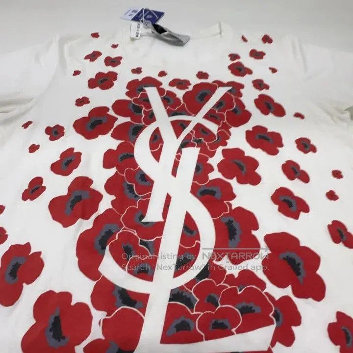 Saint Laurent Paris Saint Laurent Casual Floral Print Short Sleeve T-Shirt. Size US S / EU 44-46 / 1 - 6 Thumbnail