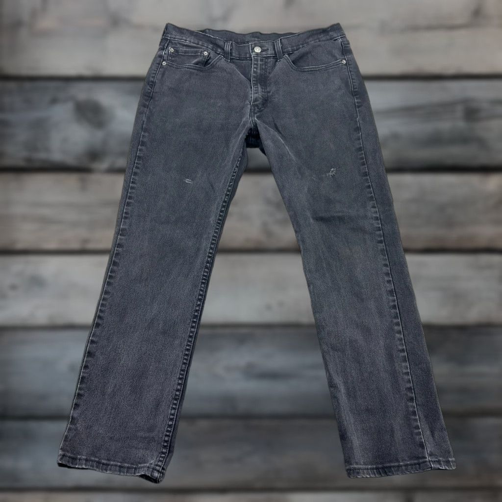Levi's Levi's 514 Jeans Mens 34x30 Black Slim Straight Leg Dark Wash Stretch Flex Vintage No Size US 34 / EU 50 - 1 Thumbnail
