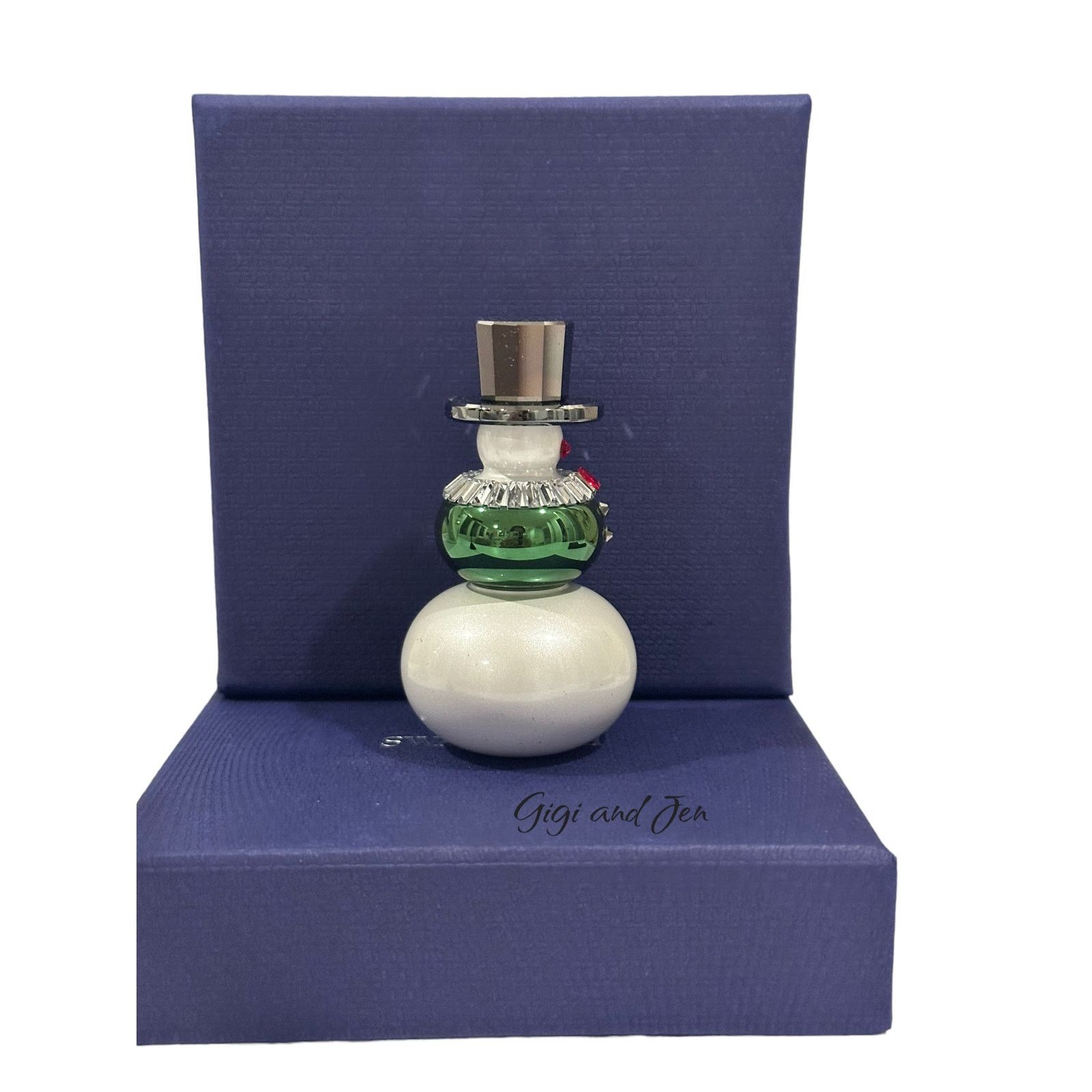 Swarovski Swarovski Holiday Cheers Snowman, Green, Figurine Christmas Size ONE SIZE - 2 Thumbnail