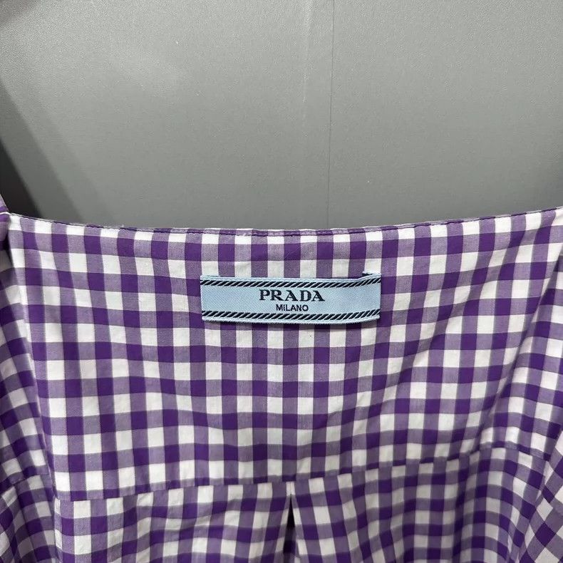 Prada Prada Plaid suspender shirt 2502-Nextarrow Size XXS / US 00 / IT 34 - 4 Thumbnail
