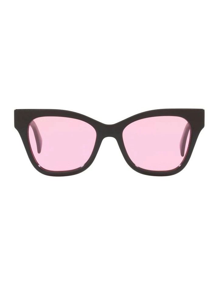 Gucci New Gucci GG1133S 003 Black Frame with Pink Lenses & Logo Size ONE SIZE - 2 Thumbnail