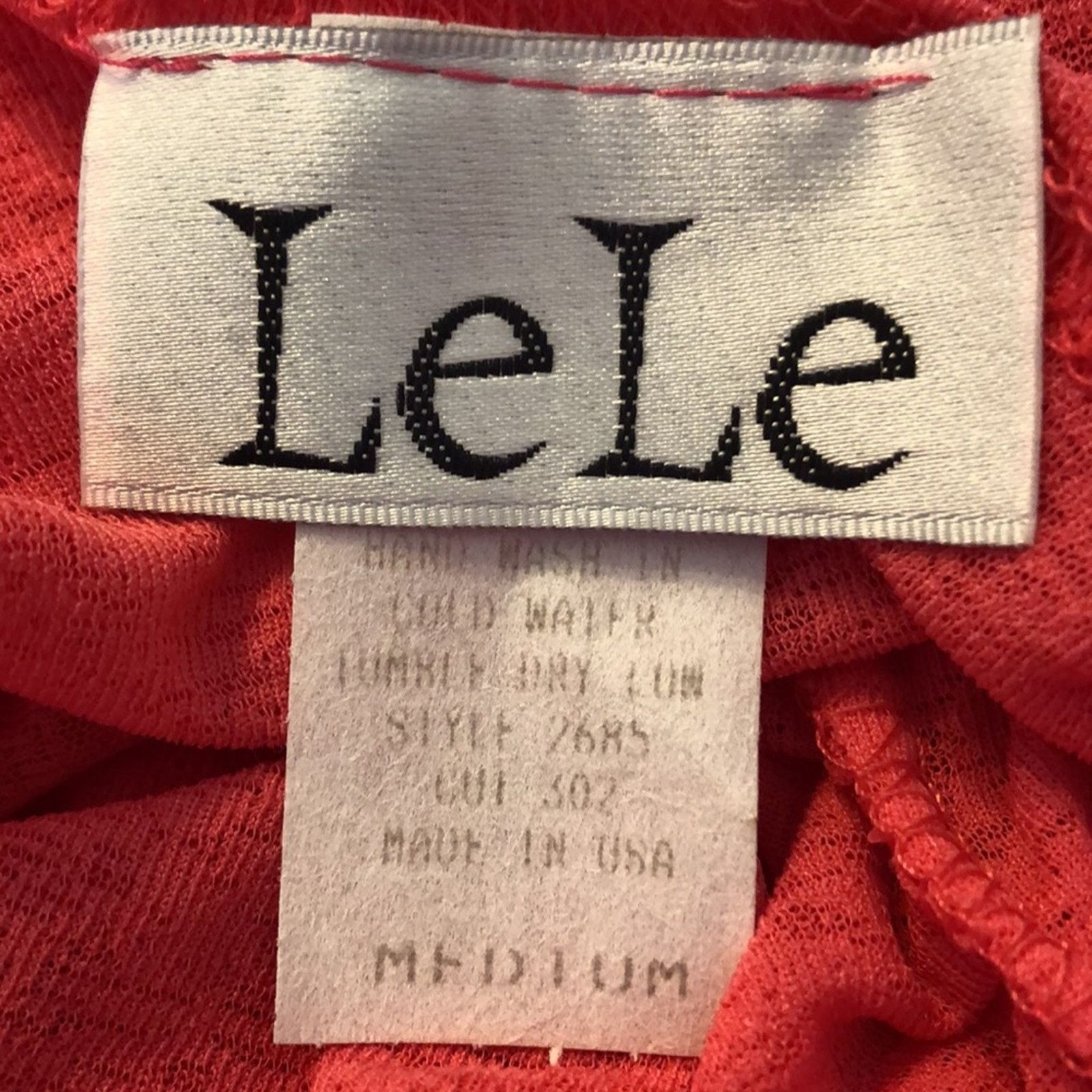 Designer Lele brand flutter sleeve top sheer stretchy NEW M Size M / US 6-8 / IT 42-44 - 5 Thumbnail