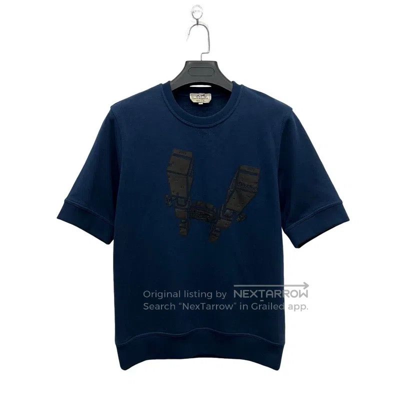 Hermes Hermes Blue H Short Sleeve Size S / US 4 / IT 40 - 1 Thumbnail
