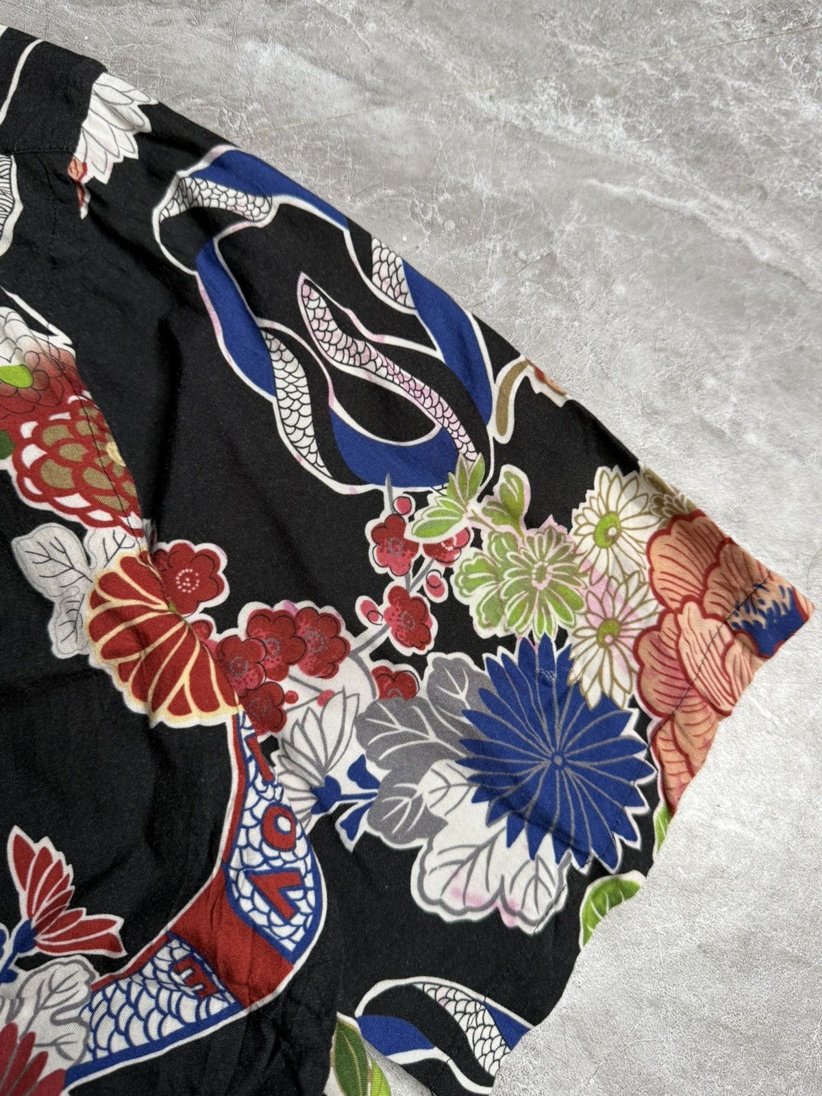 Saint Laurent Paris SLP x Hedi Slimane Floral Love Print Bowling Shirt Size US S / EU 44-46 / 1 - 3 Thumbnail