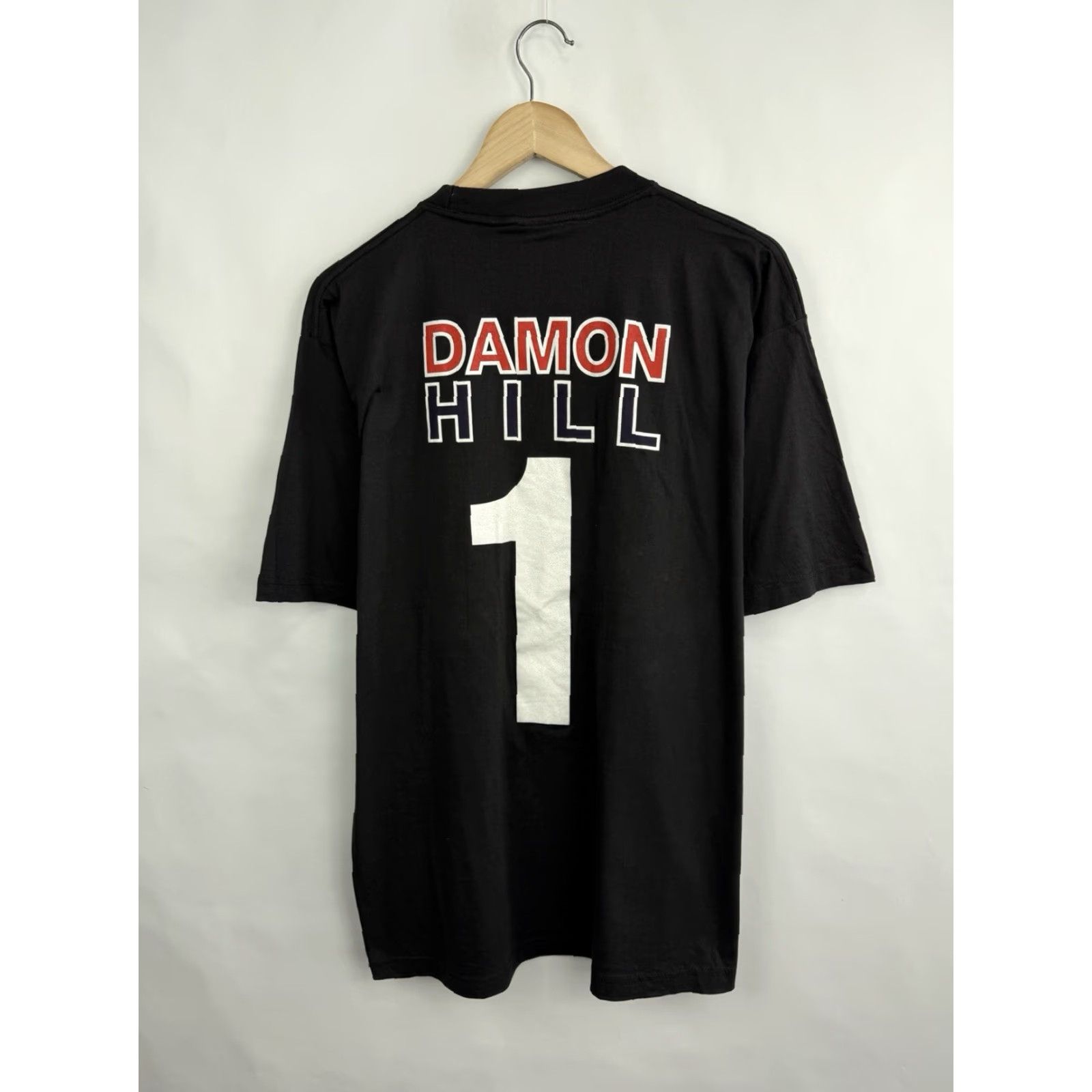 Vintage VINTAGE Damon Hill F1 Formula One World Champion Tee Shirt XL Black Mens Size US XL / EU 56 / 4 - 7 Thumbnail