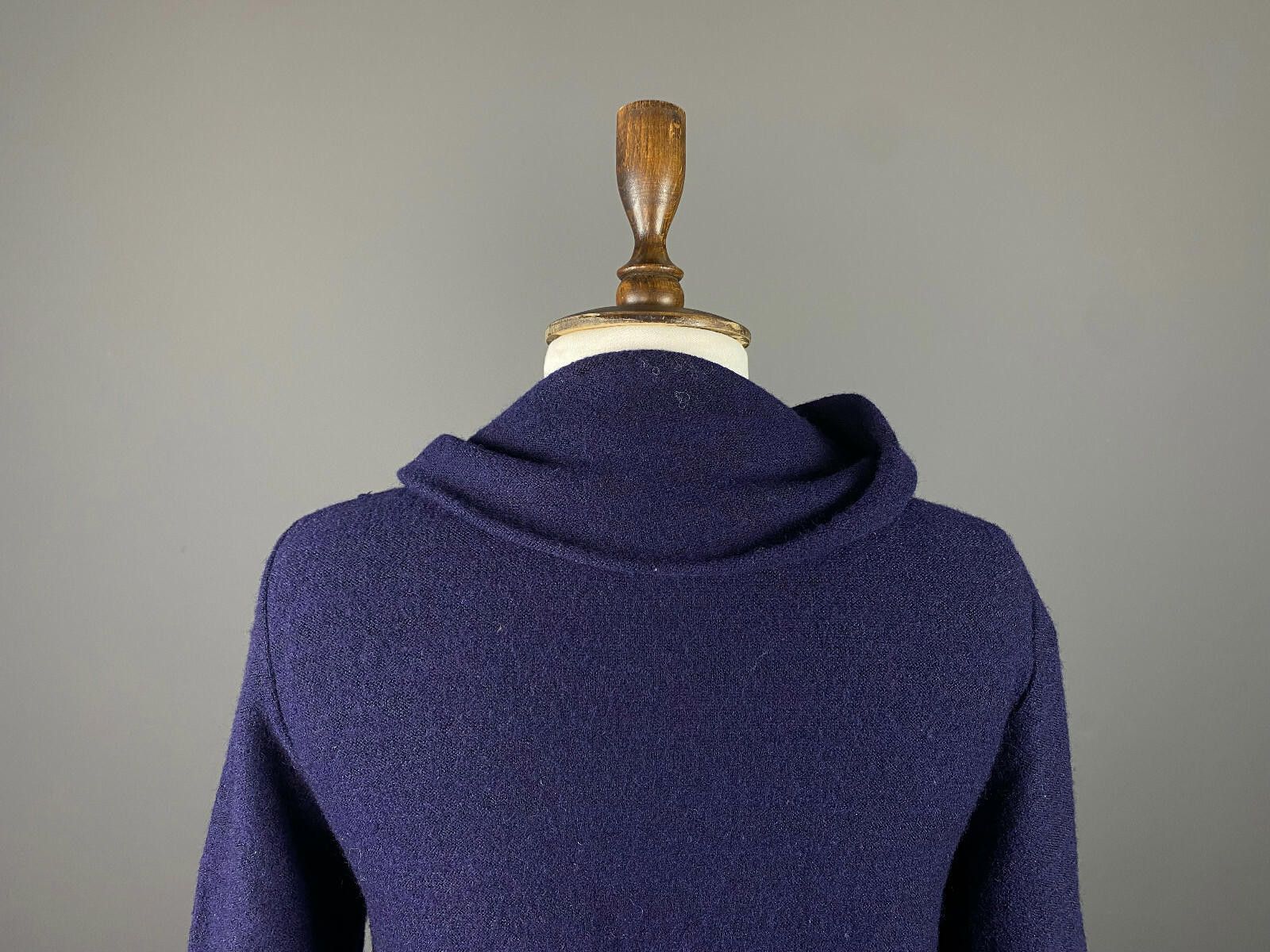 Designer Phase Eight Navy Blue Acymetric Sweater Midi Dress Size 8 Size M / US 6-8 / IT 42-44 - 7 Thumbnail