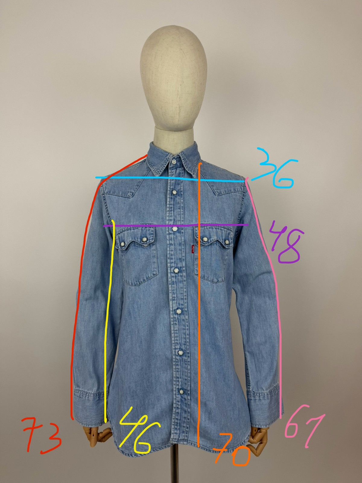 Levi's Levis Denim Shirt Western Vintage Button Up Womens Size S Size S / US 4 / IT 40 - 10 Thumbnail