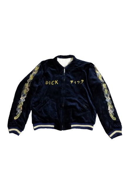 Vintage Vintage Sukajan 613th AC&W Reversible Velvet Jacket Size US M / EU 48-50 / 2 - 2 Thumbnail