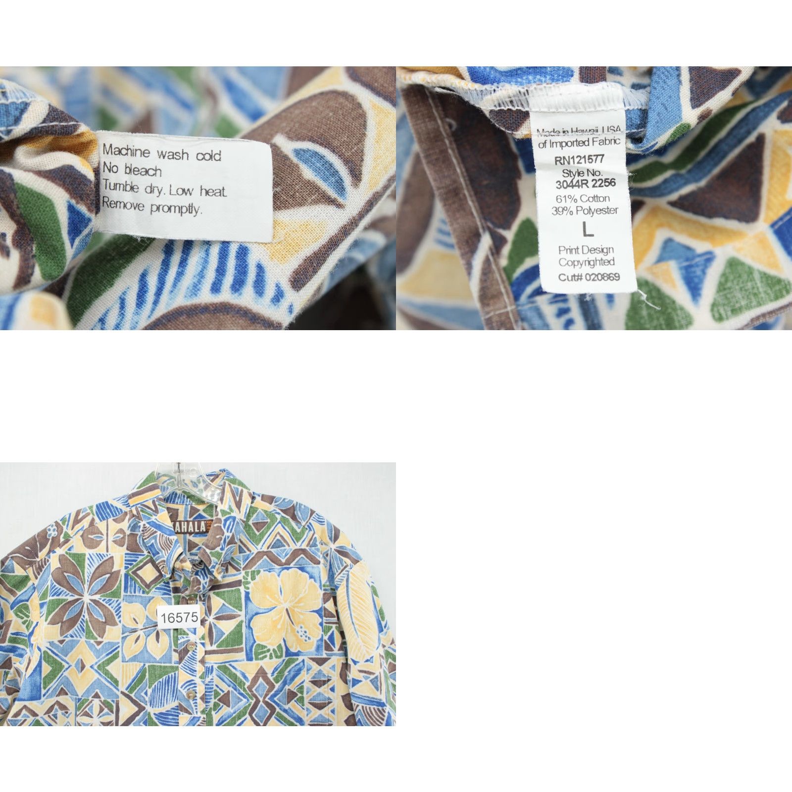 Vintage Kahala 1936 Hawaiian Shirt Men L Geometric Tribal Button Up Pocket Short Sleeve Size US L / EU 52-54 / 3 - 8 Thumbnail