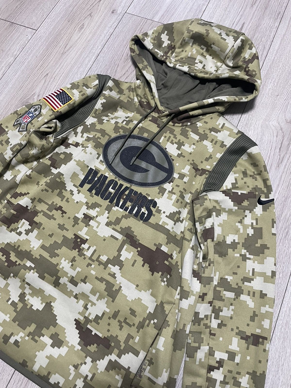 NFL × Nike Nike Packers NFL Camouflage Hoodie Streetwear Logo Size US S / EU 44-46 / 1 - 2 Thumbnail