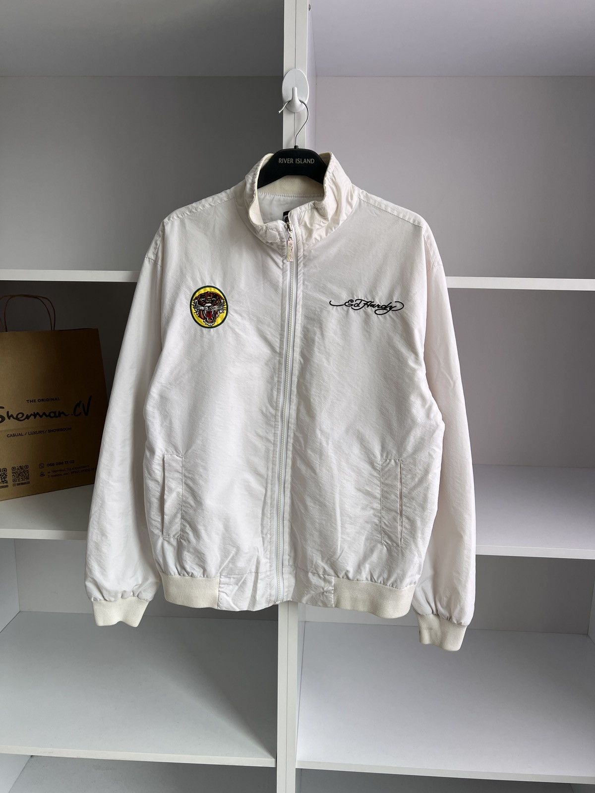 Ed Hardy × Vintage Vintage Ed Hardy Y2k Big Logo Jacket Size US M / EU 48-50 / 2 - 2 Thumbnail