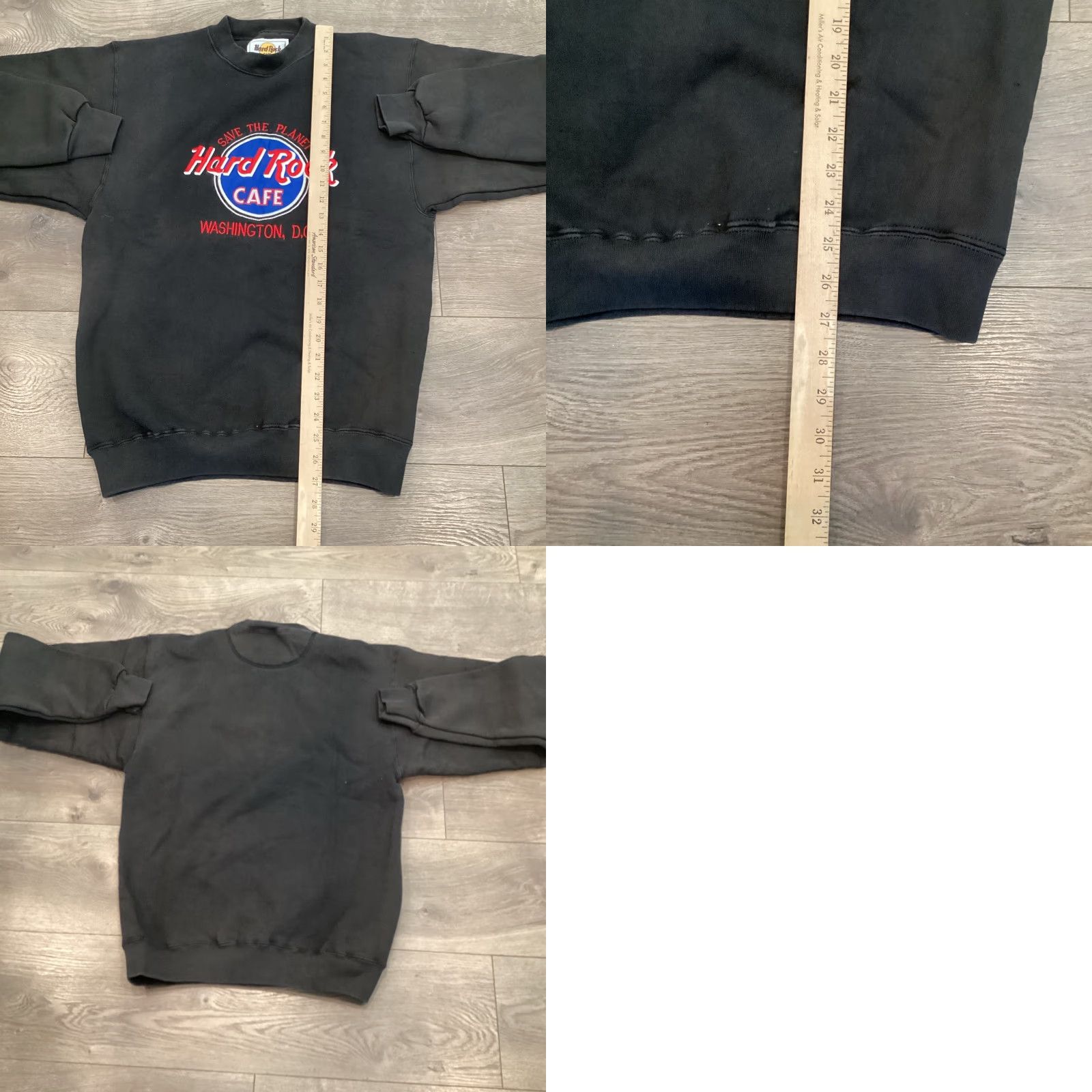 Hard Rock Cafe VINTAGE Hard Rock Cafe Sweatshirt Crewneck Shirt Adult S Black USA Made Embroidered Logo 90s Theme Mens Size US S / EU 44-46 / 1 - 8 Thumbnail