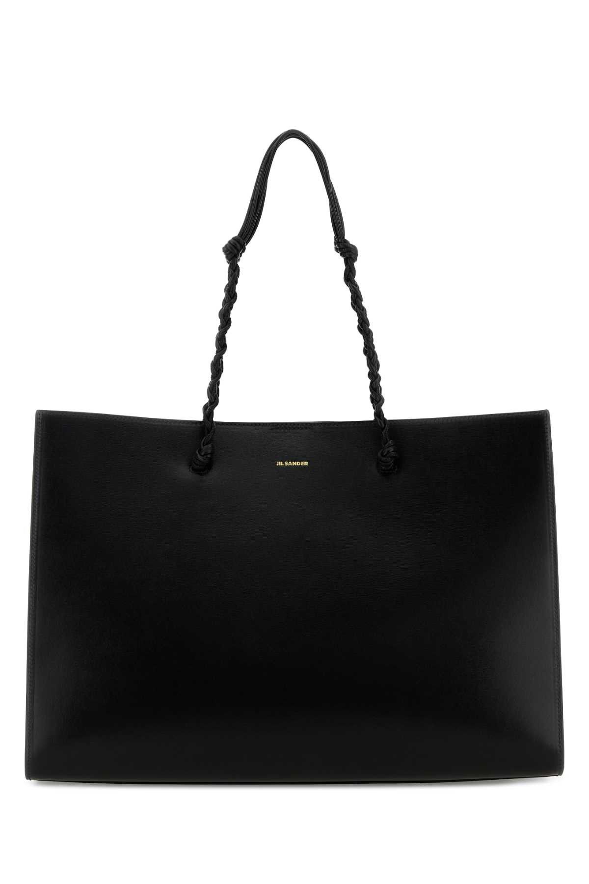 Jil Sander Black Leather Tangle Shopping Bag Size ONE SIZE - 1 Thumbnail