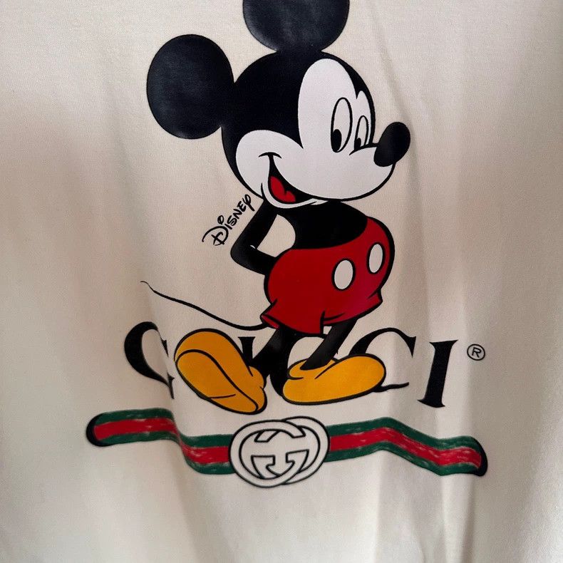 Gucci Gucci White Mickey Mouse belt short sleeves 2501-Nextarrow Size US XS / EU 42 / 0 - 3 Thumbnail