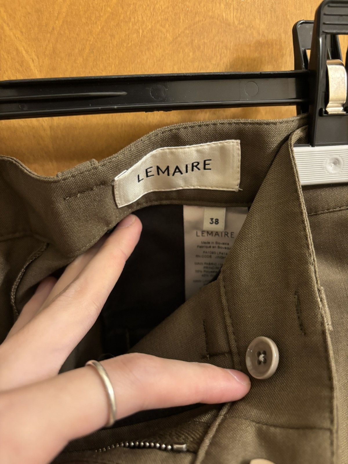 Lemaire Lemaire Taupe Pleated Trousers Size 27" / US 4 / IT 40 - 4 Thumbnail