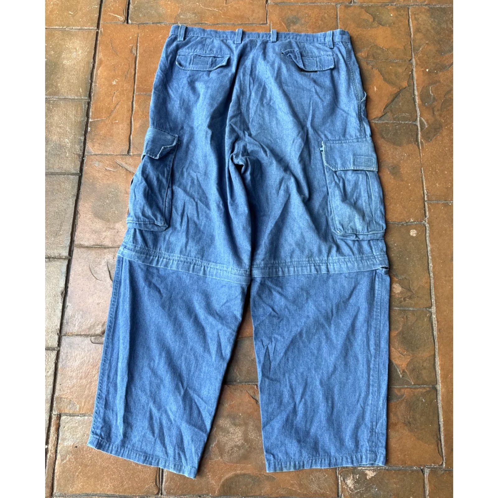 Vintage VINTAGE Julian Marcuir Motorcycle Cargo Jeans 38x28 Zip-Off Convertible Pants Size US 38 / EU 54 - 2 Thumbnail