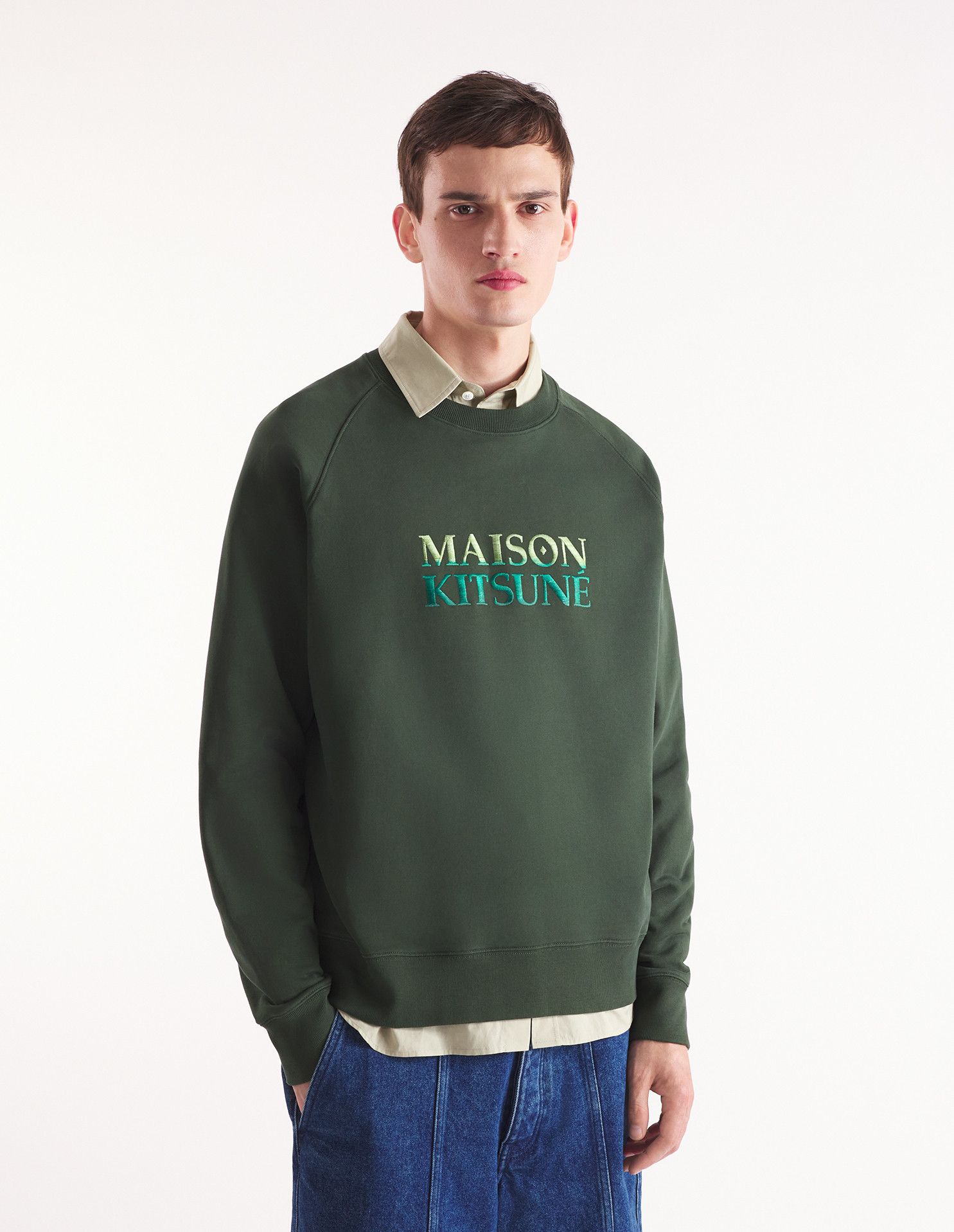 Maison Kitsune o1s22i1n1124 Oversized Sweatshirt in Green Size US M / EU 48-50 / 2 - 3 Thumbnail