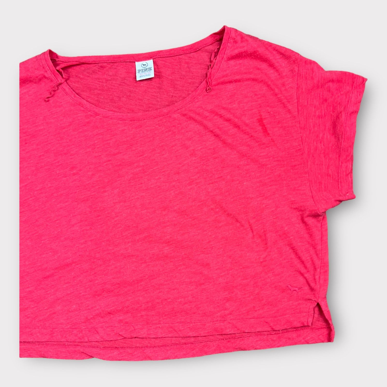 Victoria's Secret Victoria Secret’s PINK | Cropped Oversized Tee Coral Pink Size XS / US 0-2 / IT 36-38 - 8 Thumbnail