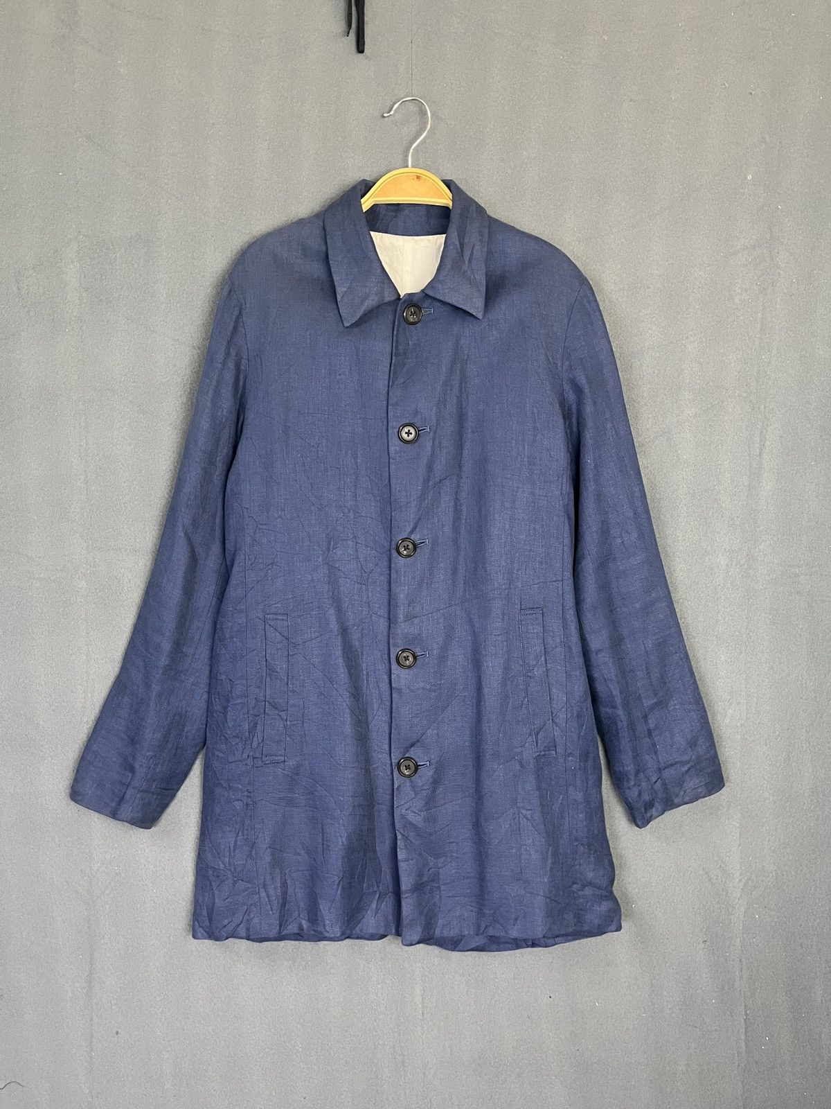 Japanese Brand × STUDIOUS Studious Hemp Blue Blazer Made in Japan Size S / US 4 / IT 40 - 2 Thumbnail