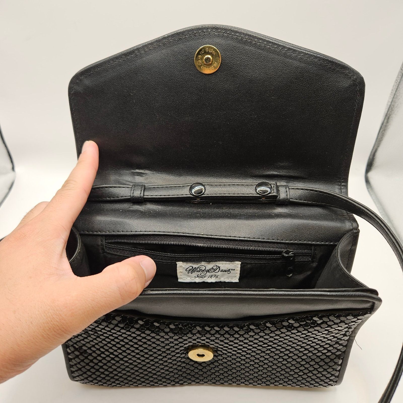 Other WHITING & DAVIS BLACK METAL MESH VINTAGE CROSSBODY PURSE BAG Size ONE SIZE - 3 Thumbnail