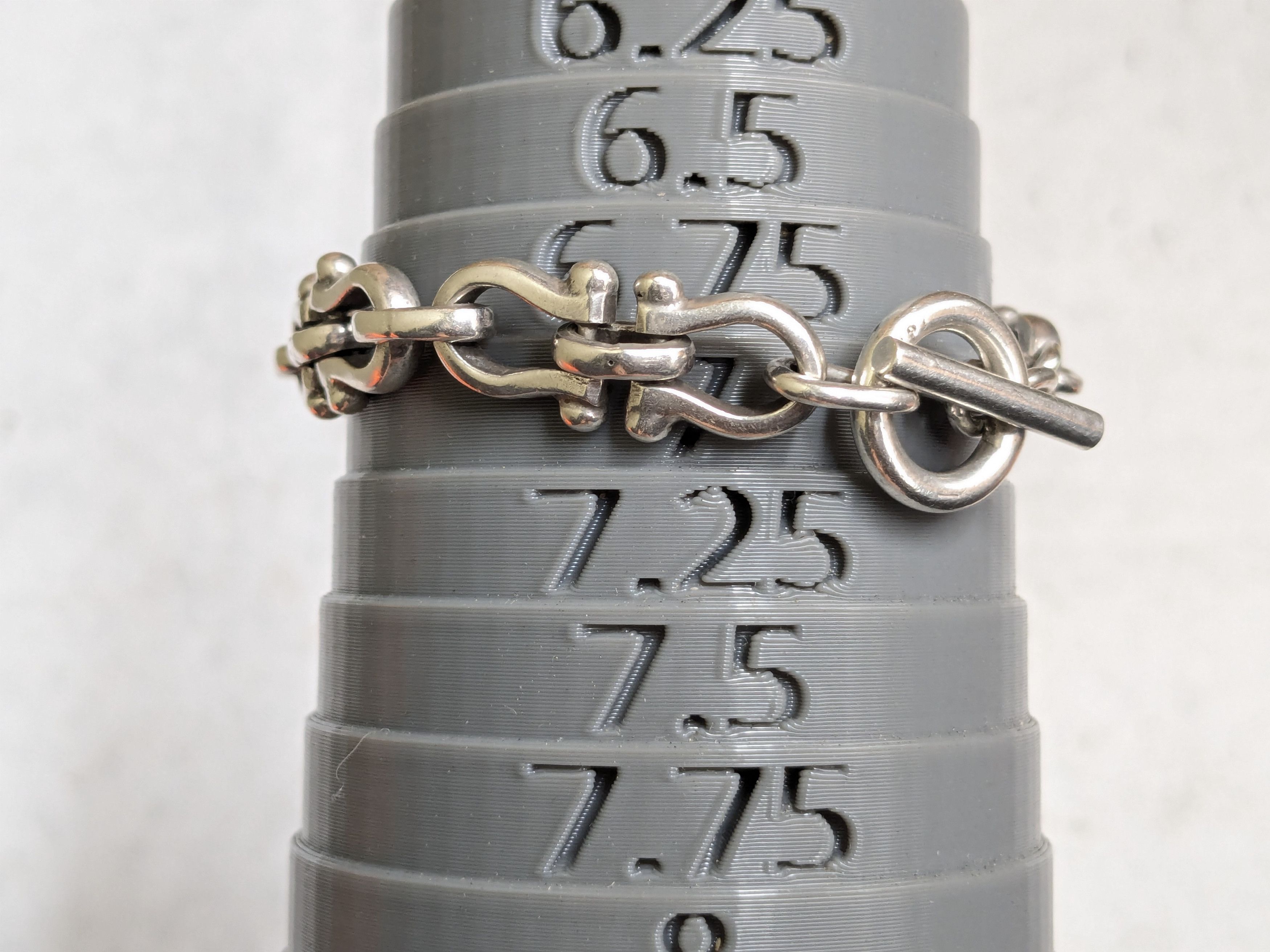 Jewelry Vintage Sterling Silver Equestrian Bracelet 6.75" Stirrup Size 26 - 14 Thumbnail