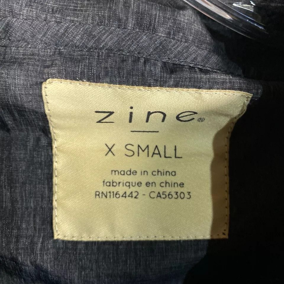 Zine Zine Windbreaker Jacket Men's XS 1/2 Zip Hooded Gray Nylon Size US XS / EU 42 / 0 - 3 Thumbnail