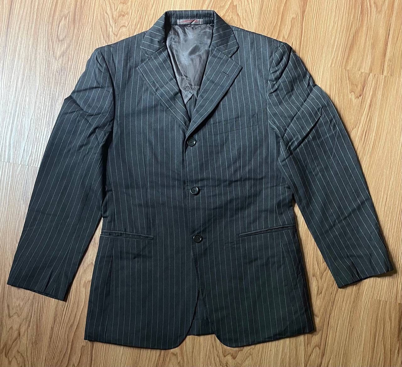 Designer × Paul Smith × Vintage Vintage Paul Smith Navy Stripe Blazers suit single breasted Size 38R - 1 Thumbnail