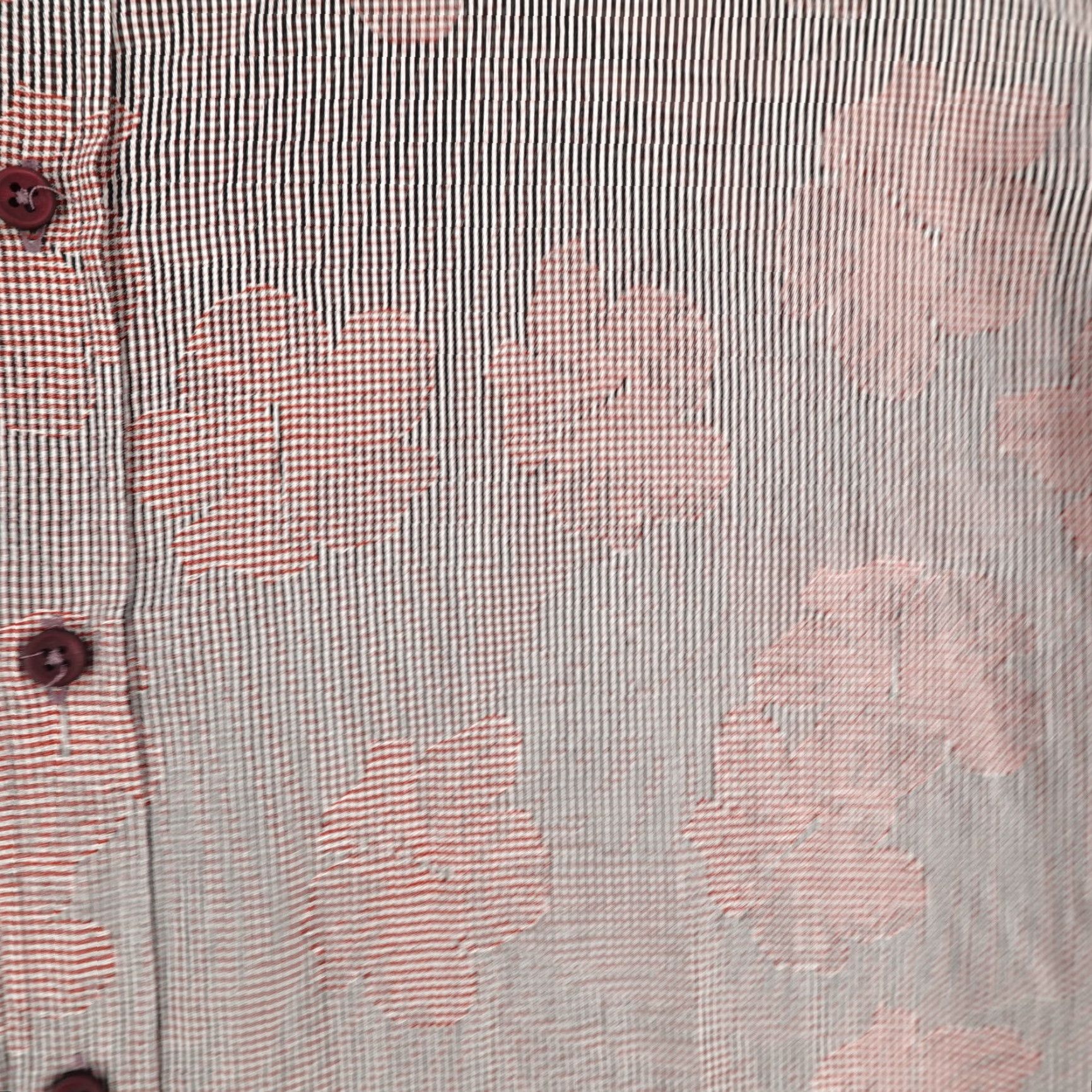 Robert Graham Robert Graham Shirt Mens Medium Red Gray Floral Flip Cuffs Button Up Gingham Size US M / EU 48-50 / 2 - 4 Thumbnail