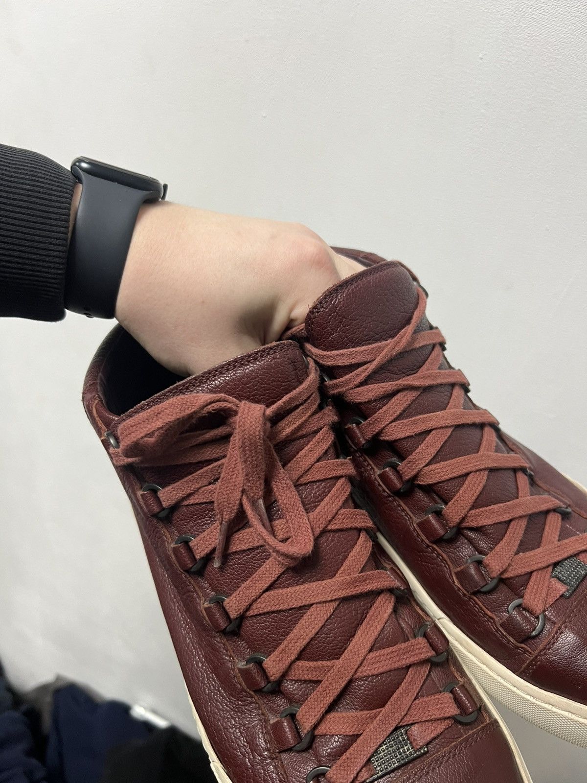 Balenciaga Balenciaga Arena High Top Sneakers Black Leather Shoes Size US 9 / EU 42 - 13 Thumbnail