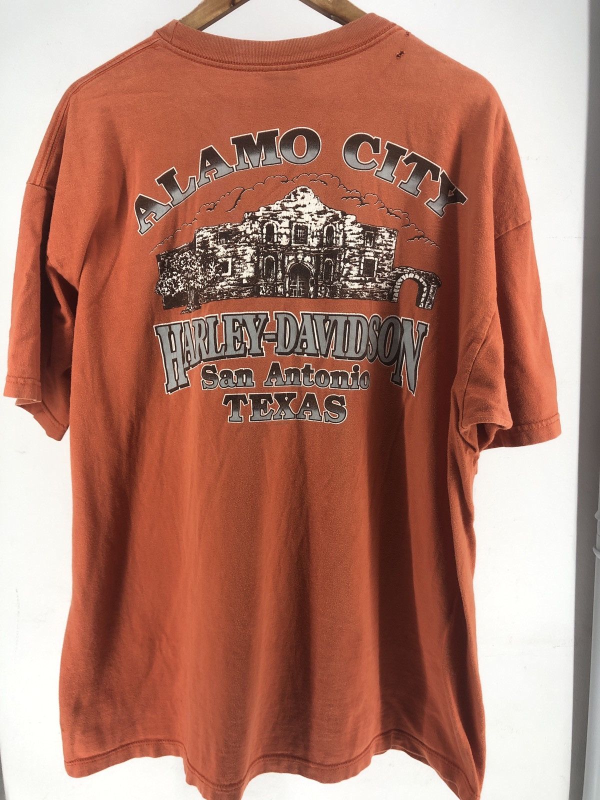 Harley Davidson × Vintage Vintage Pocket Tee Harley Davidson Alamo City Texas Shirt Size US XXL / EU 58 / 5 - 1 Thumbnail