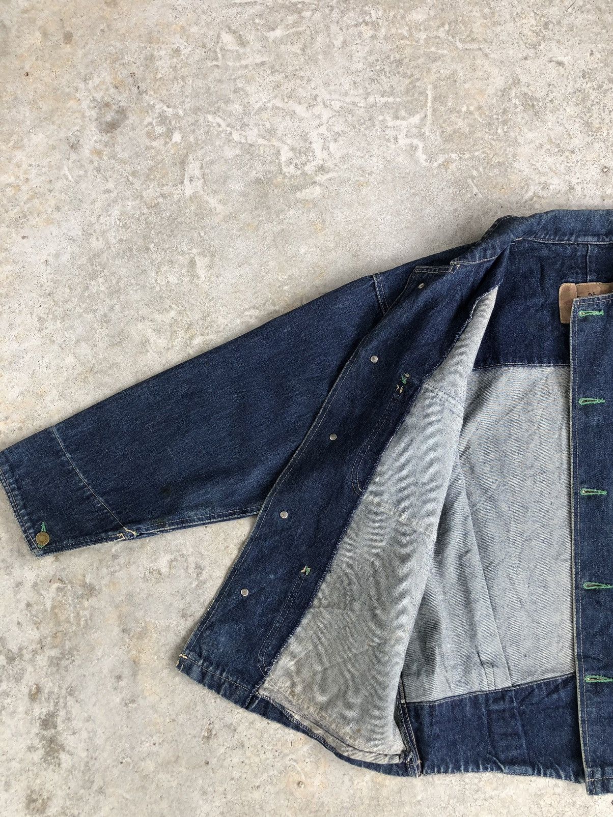 Vintage Vintage 70s Blues Union Chore Jacket Distressed Denim Size US L / EU 52-54 / 3 - 10 Thumbnail
