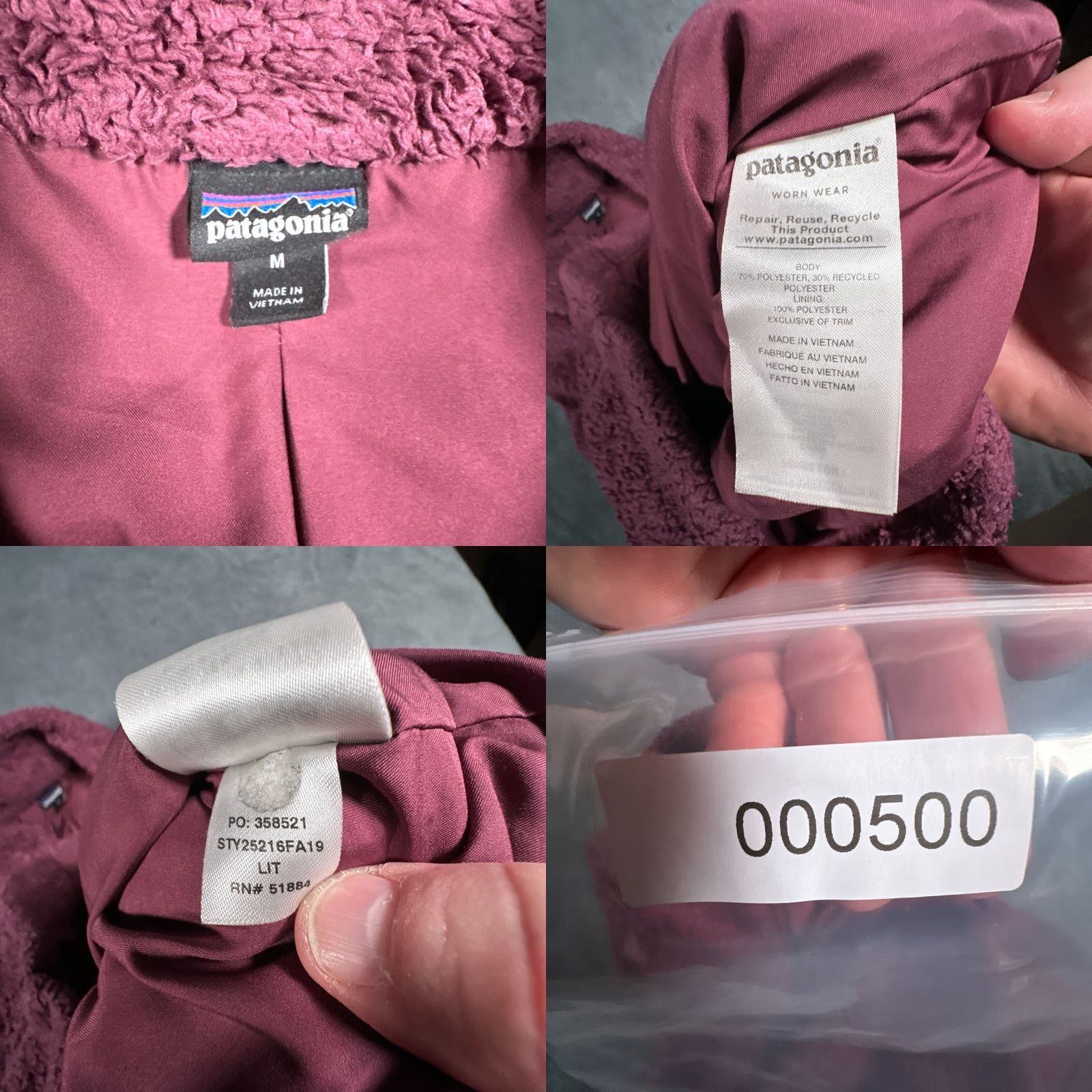 Patagonia Patagonia Los Gatos Vest Womens Med Dusty Purple Deep Pile Teddy Shaggy Sherpa Size M / US 6-8 / IT 42-44 - 8 Thumbnail