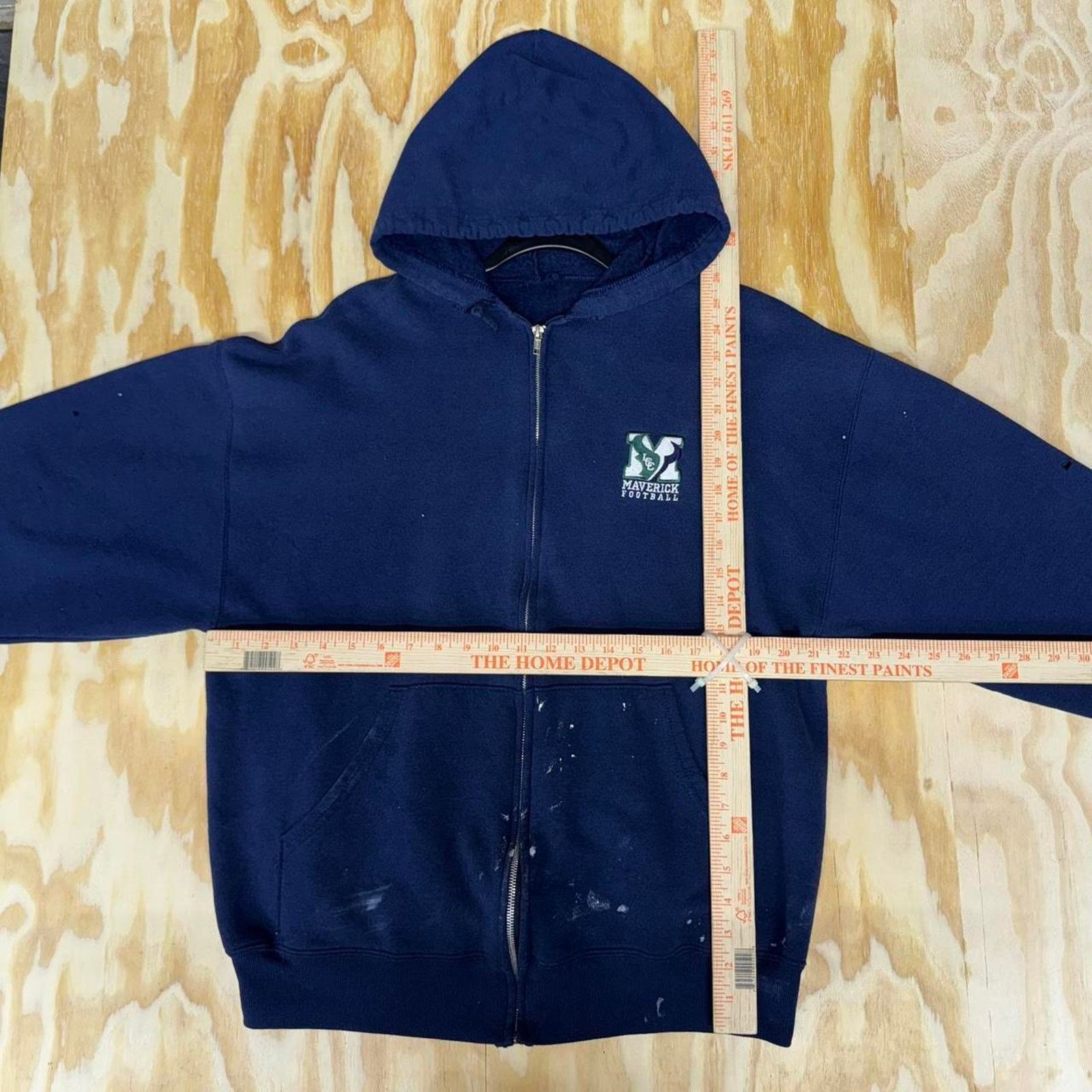 Vintage Vintage y2k embroidered sick paint splatter zip up hoodie Size US XL / EU 56 / 4 - 3 Thumbnail