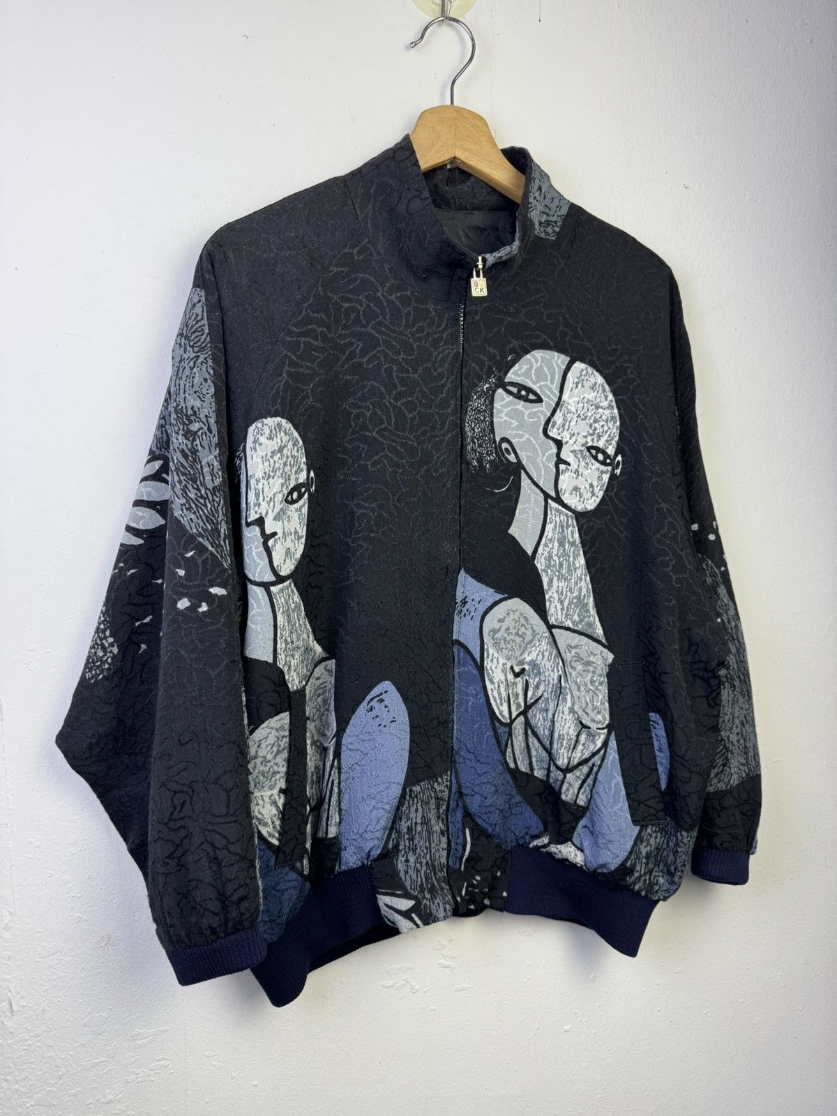 Paloma Picasso vintage Picasso-style artistic silk bomber jacket Size US L / EU 52-54 / 3 - 2 Thumbnail