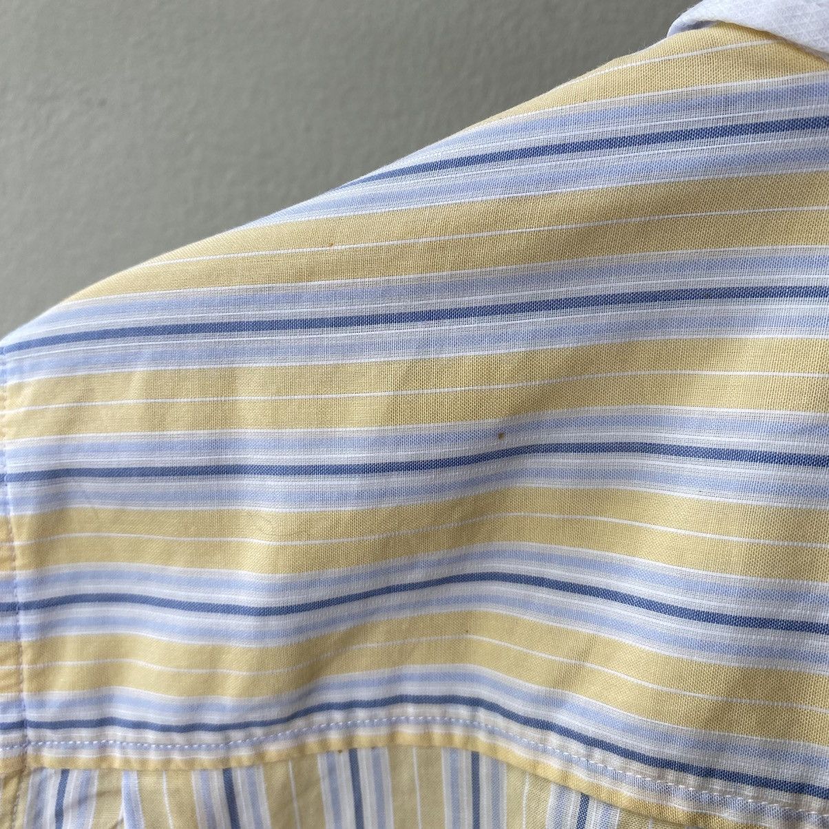 Celine Celine Yellow Striped Shirt with White Collar Size XS / US 0-2 / IT 36-38 - 16 Thumbnail