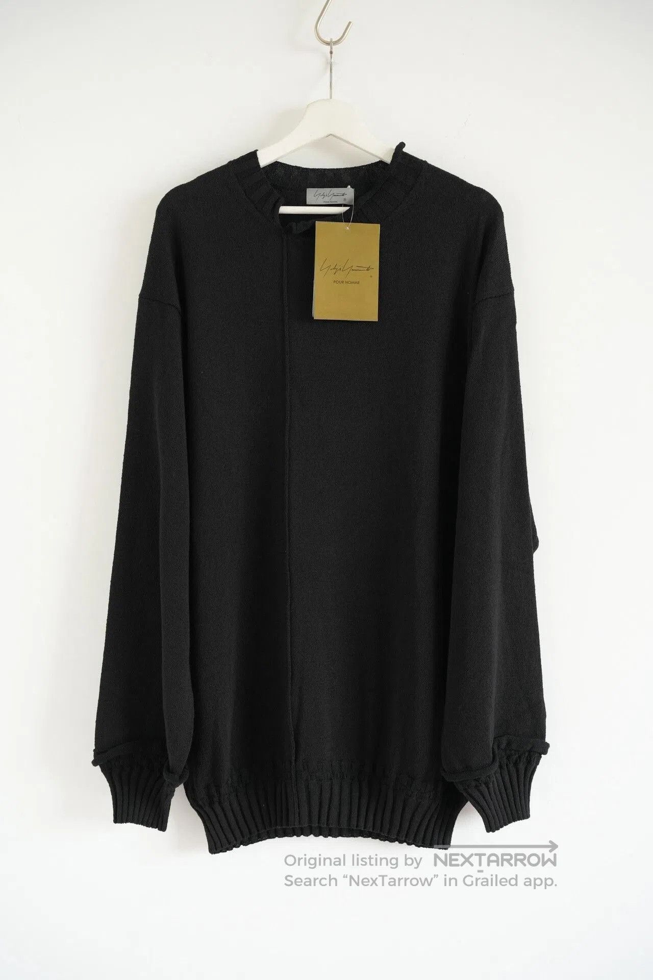Yohji Yamamoto black oversized knit sweater by yohji yamamoto. Size US L / EU 52-54 / 3 - 1 Thumbnail