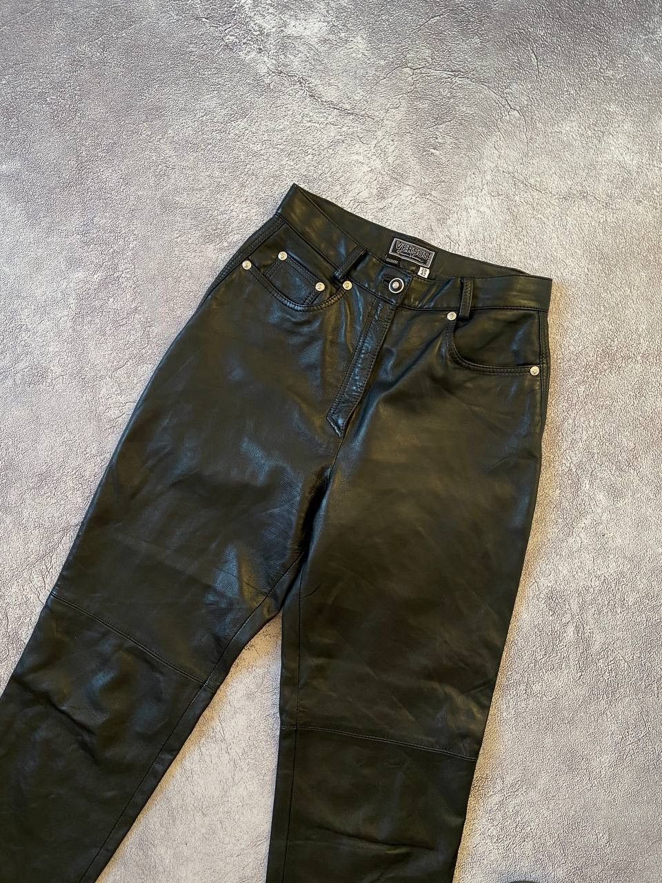 Versus Versace Versus Gianni Versace Vintage Leather Pants Iconic 90s women Size 28" / US 6 / IT 42 - 3 Thumbnail