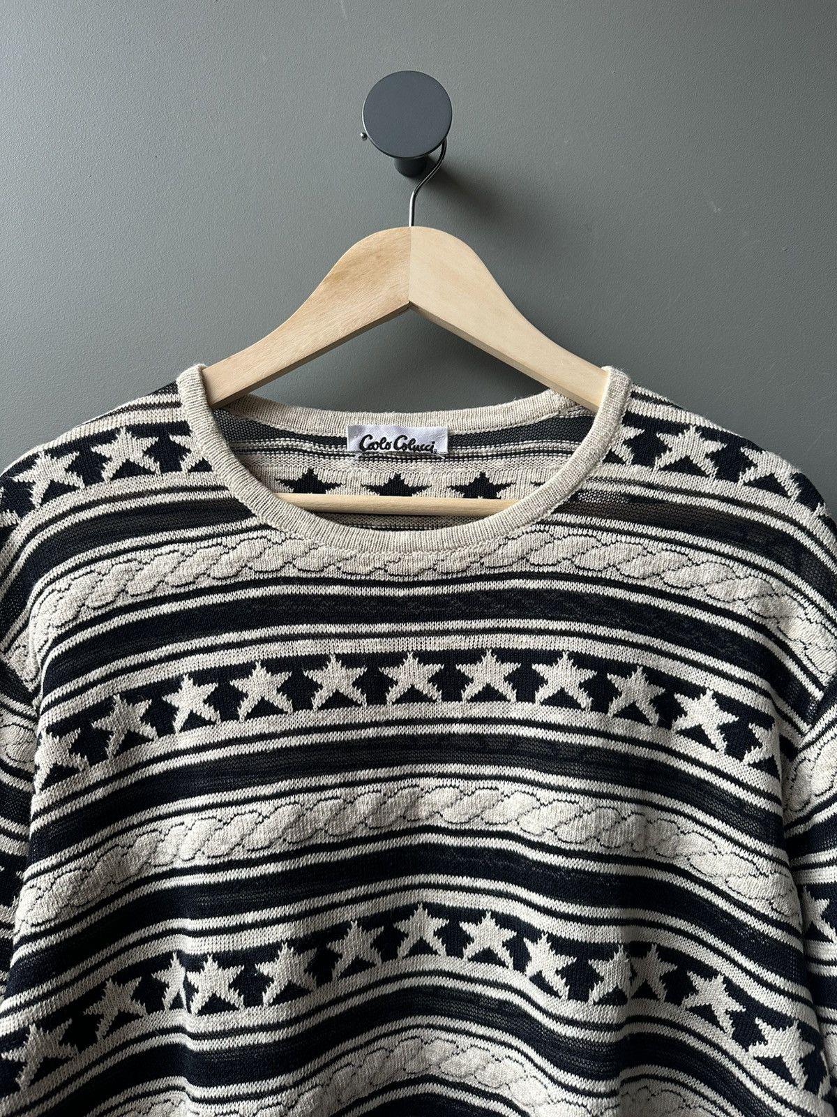 Carlo Colucci Carlo Colucci Marine Sailor Star Knit Wool Sweater 46 Size US M / EU 48-50 / 2 - 2 Thumbnail