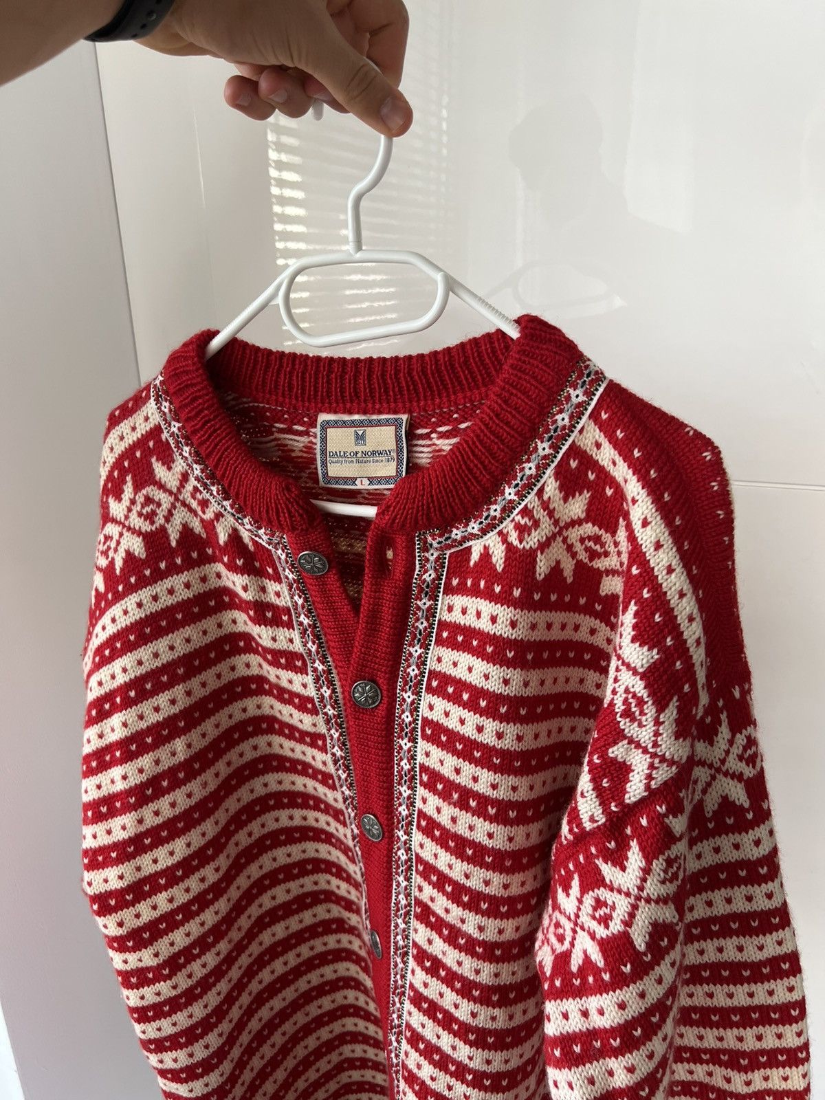 Vintage ‼️Vintage Dale Of Norway Premium Wool Button Sweater Cardigan Size US L / EU 52-54 / 3 - 3 Thumbnail