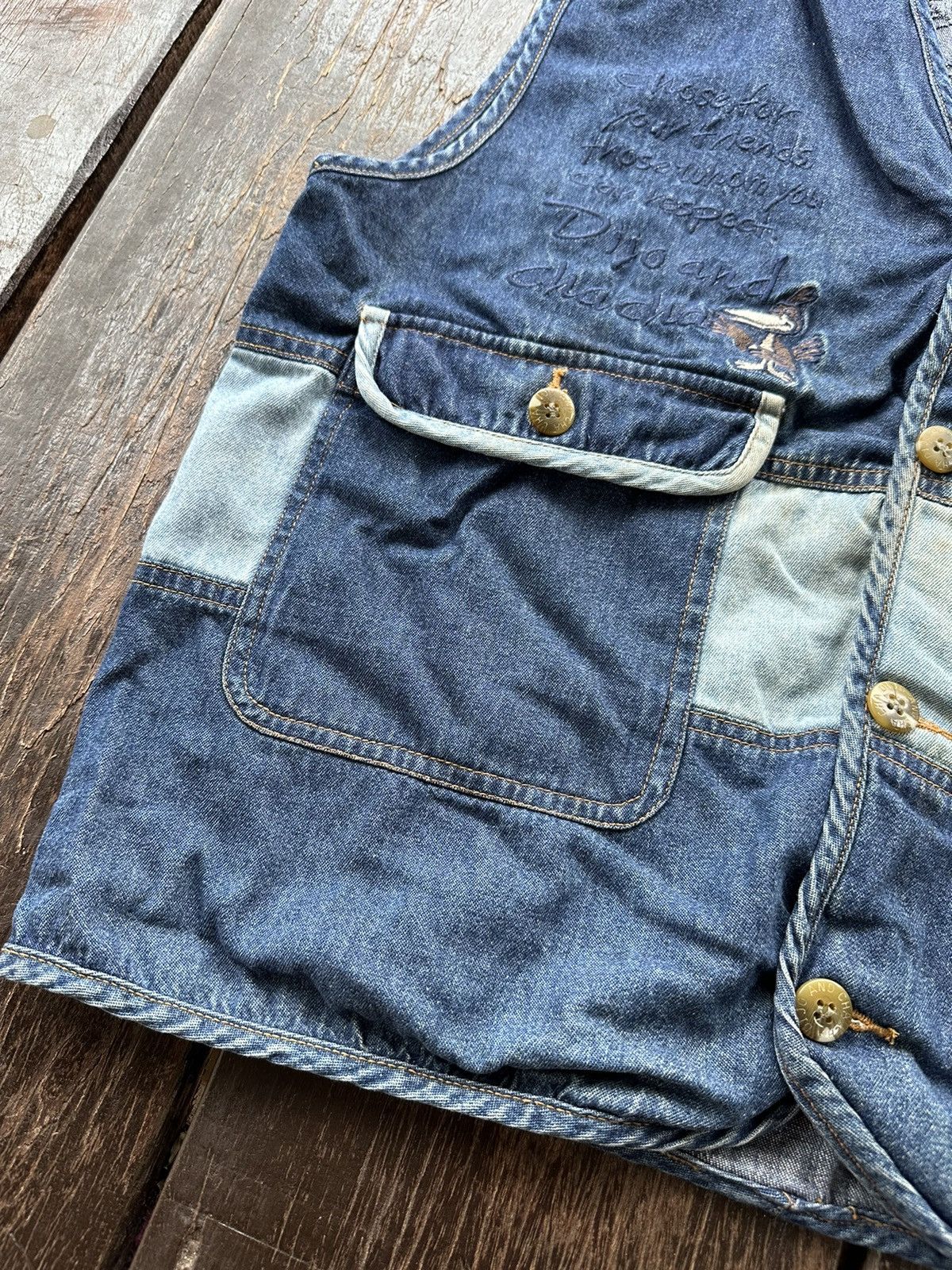 Vintage Vintage Dijo And ChaCha Denim Vest Size US L / EU 52-54 / 3 - 3 Thumbnail