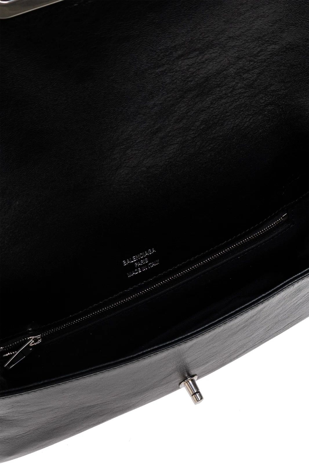 Band Tees BALENCIAGA BB Soft Medium Black Leather Shoulder Bag Size ONE SIZE - 4 Thumbnail