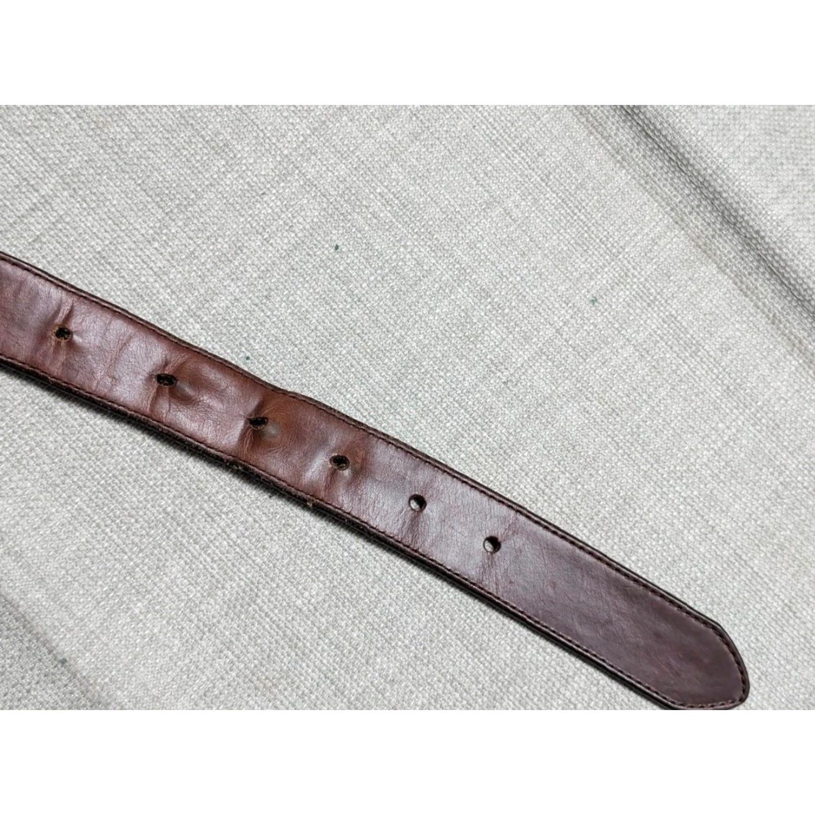 Brighton VINTAGE Brighton leather belt Fisherman brown 42 Mens Belt width 1-1/8" 40-42 Ivy League Concho PREPPY golf FLY FISHING Size 42 - 6 Thumbnail