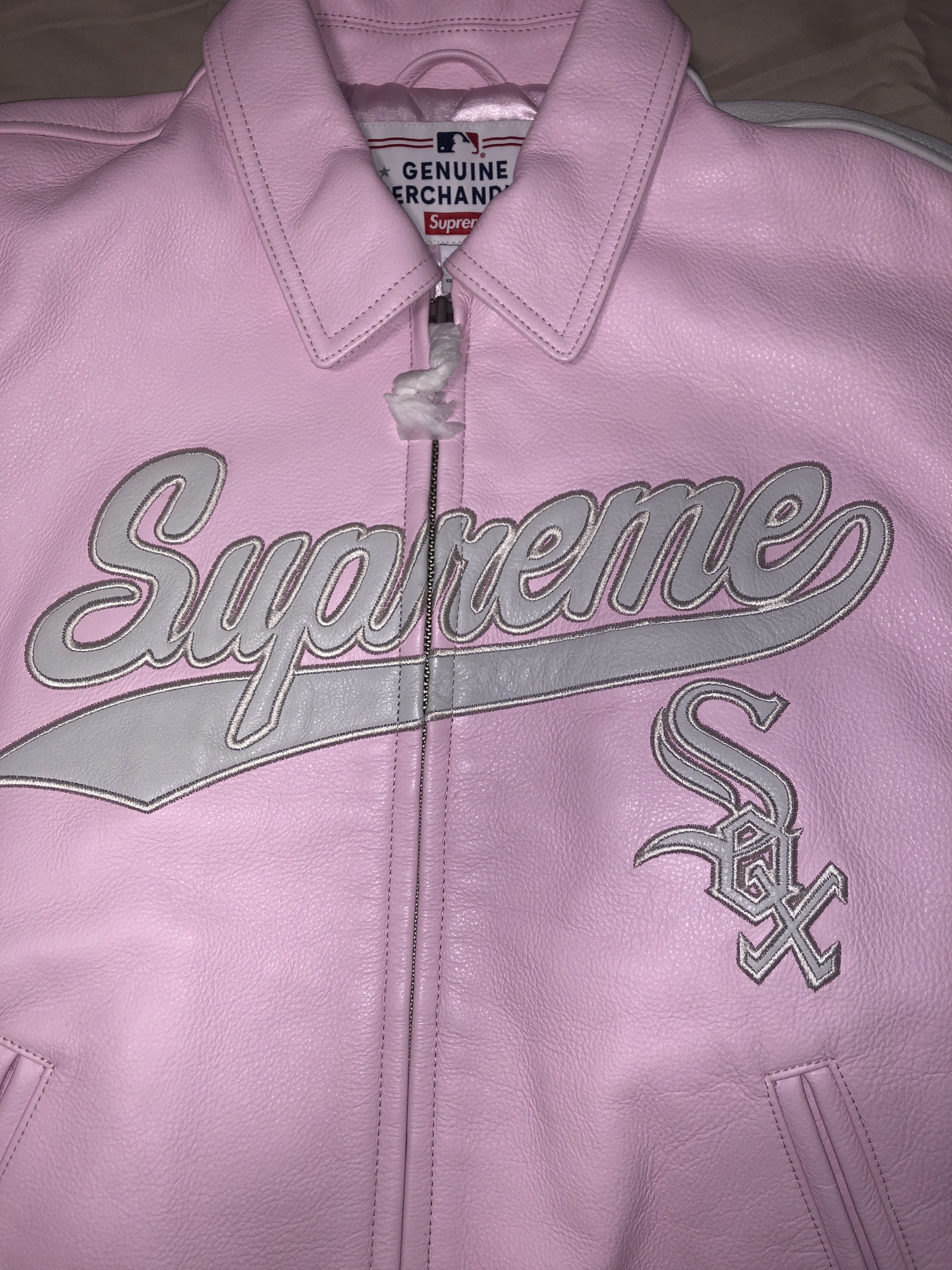 MLB × Supreme Supreme®/Chicago White Sox™ Leather Varsity Jacket Size US M / EU 48-50 / 2 - 4 Thumbnail